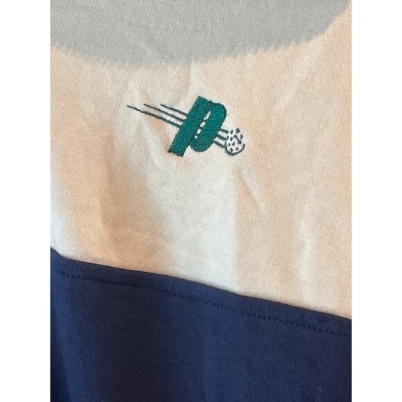 Prince Colorblock Half-Zip Pullover Sweatshirt In Blue/Green - Picture 2 of 6